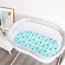 Bassinet Sheet 4 Pack for Baby Boys or Girls, Bassinet Sheets Ultra Soft Universal Fit for Most Rectangle, Oval, Hourglass Bassinet Mattress, Bassinet Sheets, Aqua by TinyTreasures Baby Boutique
