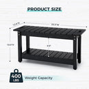 35" Shower Bench, Waterproof Poly Lumber Shower Stool for Shaving Legs, Shower Chair Seat Holds up to 400lbs, Bathroom Bench for Inside Shower, Non-Slip (Black) by TinyTreasures Baby Boutique