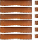 Cortens Steel Garden Metal Landscape Edging 40 inch with Top Bending Protection Pre-Rusted Cortens Steel Garden Edging 8 Inch Depth 90 Degree Bend 6 Pack for Lawn Yard (8 inch-90 Degree Bend, Rusted) by GreenHaven Gardens