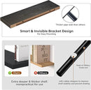 Floating Shelves - 10.3 Inch Deep Wall Shelf for Decor & Storage - Wall Mounted Display Shelving with Invisible Heavy-Duty Metal Bracket - 36" W x 10.3" D x 1.8" H - Set of 1 - Rustic Black by CozyNest Decor