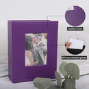 RECUTMS Photo Picture Album 4x6 100 Photos Small PU Leather Cover Wedding photo albums Family gifts Holds 100 Vertical Photos(Purple) by TinyTreasures Baby Boutique