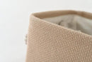 Organization and Storage Basket for Gifts Empty - 16x12x8 inch Large 4 Pack Fabric Storage Cube Collapsible Baskets for Shelves with Handles, Storage Box for Cloth Books Laundry Canvas(Beige) by CozyNest Decor