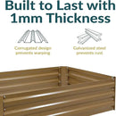 Sunnydaze 11.75" H Raised Metal Garden Bed - Galvanized Raised Garden Bed Outdoor for Vegetables and Flowers - Brown - 4' x 3' Rectangle by GreenHaven Gardens