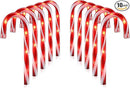 Christmas Candy Cane Lights, Candy Cane Lights Christmas Decorations Outdoor for Yard,Garden(10Inch), 10Pack by GreenHaven Gardens