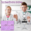 Microscope for Kids Beginner, 40X-2000X Biological Compound Microscope Kit with Adjustable Brightness LED, Slides for School Lab Home Education, Gifts for Children Students Ages 6+ by TinyTreasures Baby Boutique