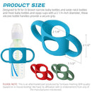 TonGass (3-Pack) TonGass Universal Fit Baby Bottle Holders with Easy Grip Handles for Babies to Hold Their Own Bottle - BPA-Free Soft Silicone by TinyTreasures Baby Boutique