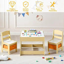Kids Table and Chair Set, 3 in 1 Wooden Activity Table with Detachable Tabletop, Toddler Table and Chair Set with Storage Drawer, Kids Play Table for Children Art, Craft, Eating, Learning by CozyNest Decor