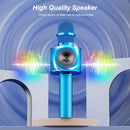 BONAOK Wireless Bluetooth Karaoke Microphone,3-in-1 Portable Handheld Karaoke Mic Speaker Machine Birthday Home Party for PC or All Smartphone (Q37 Blue) by TinyTreasures Baby Boutique
