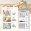 Tiny Land Pikler Triangle Set,7-in-1 Foldable Montessori Toddler Climbing Toys Indoor, Wooden Playground Jungle Gym for Kids, Climber Gift for Boys & Girls Toddler Climbing Toys (Rainbow) by TinyTreasures Baby Boutique
