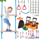 VEVOR Ninja Warrior Obstacle Course for Kids, 2 x 60 ft Weatherproof Slacklines, 500lbs Weight Capacity Monkey Line, Outdoor Playset Equipment, Backyard Toys Training Equipment Set with 14 Obstacles by TinyTreasures Baby Boutique