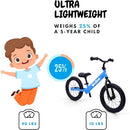 14 Inch Balance Bike for Kids 3-7 Year Old, Kids Bike with No Pedals, Air Rubber Tires, Adjustable Height, Pedalless Kids Bicycle for Boys, Girls by TinyTreasures Baby Boutique