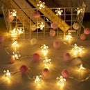 9.85Ft Fairy Lights 20 Cute Pink Pompoms 20 LEDs Cherry Blossom String Garland Battey Operated with Timer Flower Lights for Bedroom Kids Room Party Birthday Wedding Valentines Decoration by CozyNest Decor