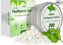 200 Pcs Toothpaste Tablets - Nano Hydroxyapatite Natural Whitening, Reduce Sensitivity,Fluoride & Plastic Free, Eco Friendly & Travel Mouthwash Tablets by CozyNest Decor