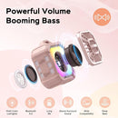 INSMY IP67 Waterproof Bluetooth Speaker, Shower Speaker Portable Small Clip-on, Multi Sync 100+ Speakers, Big Volume Booming Bass, 24H Playtime/Floatable/RGB Lights for Outdoor/Kayak/Beach(Pink) by TinyTreasures Baby Boutique