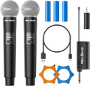 Wireless Microphone, Rechargeable Dual Cordless Handheld Dynamic Wireless Mics,NEWBAXS Karaoke Microphones with 1/4'' Output for Karaoke, Meeting, Singing, Church, Wedding by TinyTreasures Baby Boutique