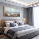 PHAOHUAXM Wall Decor For Living Room Wall Art For Bedroom Office Decorations Blue Ocean Paintings Flowers Watercolour Wall Pictures Canvas Artworks Home Decor Ready To Hang Wood Framed 20x40 In by CozyNest Decor
