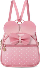KL928 Girls Bowknot Polka Dot Cute Mini Backpack Small Daypacks Convertible Shoulder Bag Purse for Women by TinyTreasures Baby Boutique