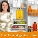 DD&HAPP Glass Beverage Dispenser With Stainless Steel Spigot,1.2 Gallon Mason Jar Drink Dispenser,Sun Tea,Lemonade & Juice Dispenser for Parties, Weddings & Events.Leak-Proof, Infuser Included. by CozyNest Decor