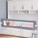 BABY JOY Bed Rails for Toddlers, Extra Long, Swing Down Safety Bed Guard for Convertible Crib, Folding Baby Bedrail for Kids Twin, Double, Full Size Queen & King Mattress (71", Light Gray) by TinyTreasures Baby Boutique