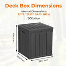 48 Gallon Outdoor Storage Box, Waterproof Resin Deck Box for Patio, Pool, and Garden, Lockable Bin for Cushions, Tools, and Accessories, UV-Resistant, Black by GreenHaven Gardens