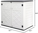 Resin Outdoor Storage Shed, 38 cu.ft Outdoor Storage Box Waterproof for Garden Tools, Patio Furniture, Trash Cans, Garage Storage, Customized Shelves & Lockable (Off White) by GreenHaven Gardens