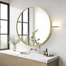 Fabuday Large Round Mirror for Wall 36 Inch Gold - Huge Circle Mirror Bathroom, Living Room, Bedroom, Hallyway, Matte Frame Metal Mirrors by CozyNest Decor