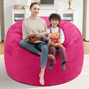 3FT Bean Bag Chair, Comfy Bean Bag Chairs with Memory Foam Filled, Fluffy Beanbag Sofa with Dutch Velvet Cover, Round BeanBag Chairs for Living Room, Playroom - Pink by TinyTreasures Baby Boutique