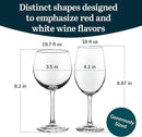 Libbey Vineyard Reserve Wine Glass Set of 8, Clear Wine Glasses for Red and White Wine, Great for Merlot, Bordeaux, Chardonnay, Gifts, Holiday, Birthday Party by CozyNest Decor