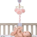 Lambs & Ivy Secret Garden Pink Pom Pom Musical Baby Crib Mobile Soother Toy by TinyTreasures Baby Boutique