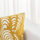 HWY 50 Yellow Decorative Throw Pillow Covers 18x18 Inch (1 Piece), Embroidered Cotton Farmhouse Cushion Cover Pillow Case for Sofa Couch Living Room Bed, Texture by CozyNest Decor