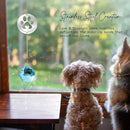 Dog Memorial Gifts, Unique Loss of Pet Sympathy Idea, Sky Blue Crystal Ball Rainbow Suncatcher with Paw Print for Cat or Dog Remembrance and Bereavement by GreenHaven Gardens