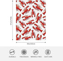 HGOD DESIGNS Red Lobster Fleece Throw Blanket Ultra Soft Cozy Blooming Decorative Flannel Blanket All Season for Home Couch Bed Chair Travel 40x50in by CozyNest Decor