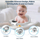 Baby Bath Seat-for Babies 6 Months & up, Water Temperature Display+Soft Cushion, Non-Slip Toddler Bath Seat for Baby, Sit Up Bath Seat for Baby, Grey by TinyTreasures Baby Boutique