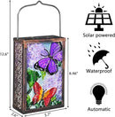 Hanging Solar Lantern, Outdoor Decorative, LED Solar Butterfly Lights, Tabletop Lamp for Outdoor Patio Garden by GreenHaven Gardens