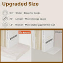 72 Inch Floating Shelves, 72 x 9 Rustic Wooden Fireplace Mantel, 9 Inch Floating Shelf for Wall, Farmhouse Wall Shelves for Home Storage & Display, Brich Color, Set of 1 by CozyNest Decor