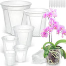 3.9-9.4 Inch Big Size Clear Nursery Pots with Drainage, 6 Sizes 10 Packs Nursery Garden Pots with 10 Plant Labels for Seedling Plants, Nursery Pots Variety for Indoor Outdoor Seed Starter Flower Pots by GreenHaven Gardens