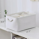TheWarmHome Storage Basket for Gifts Empty - X Large - 3 Pack 17.7L×13.8W×9.8H in Collapsible Storage Bin for Shelves, Toy Box Storage for Gifts Book Laundry (White) by TinyTreasures Baby Boutique