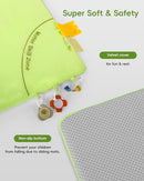 Baby Play Mat, 50''x50'' Playpen Mats with 4 Sensory Development Zones for Motor Skills, Unique Crawling Mats with Non-Slip Cushioned That Fits Nicely into Any Playroom, Green by TinyTreasures Baby Boutique
