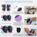 Kids Bike Helmet Set Adjustable for Children, Boys, Girls and Teenagers Aged 3-8 Years Includes Elbow, Knee, Wrist Guards Children's Helmet Protection Set for Bikes SkateboardsRollerskates by TinyTreasures Baby Boutique