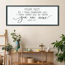 LuZhiQiang Fear Not for I Have Redeemed You Wall Decor Art 40"×15" Isaiah 43:1 Bible Verse Sign Christian Scripture Large Wood Framed Wall Hanging (Black) by CozyNest Decor