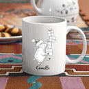 Personalized Name Sheep Lover Coffee Mug, Funny Sheep White Cup Gift For Men Women Dad Mom Daughter Son, Custom Sheeps Accent Ceramic Teacup 11 15 Oz, Sheeps Travel Mug Gift for Birthday Christmas by TinyTreasures Baby Boutique