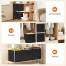 GhvyenntteS Storage Cubes 6 Pack, 11 Inch Cube Storage Bins with Dual Handles, Collapsible Heavy Duty Fabric Bins for Shelves Closet, Baskets for Organizing Clothes Bedding Toys Books (Black) by CozyNest Decor