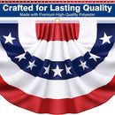 3x6 Ft 3 Pack American Pleated Fan Flag, Patriotic Half Fan Banner American Flag Decoration Bunting for Outside Red White and Blue Decor Independence Day Memorial Day 4th of july Decorations by GreenHaven Gardens