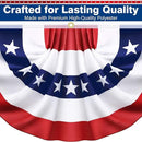 3x6 Ft 6 Pack American Pleated Fan Flag, Patriotic Half Fan Banner American Flag Decoration Bunting for Outside Red White and Blue Decor Independence Day Memorial Day 4th of july Decorations by GreenHaven Gardens