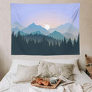 HZOHNAGO Mountain Tapestry Forest Mountain Sunrise Pattern Printed Wall Tapestry Wall Hanging for Bedroom Living Room Dorm 80" W x 60" H by CozyNest Decor