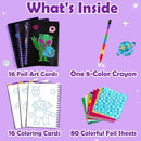 FUNNYB&G Foil Art Craft Activity for Kids - Gift for Boys Crafts for Kids Fun Art Supplies DIY Creative Travel Toy, Birthday Gift Party Favor Toys for Girls Boys 4 5 6 7 8 9 Years Old (Space) by TinyTreasures Baby Boutique