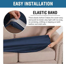 H.VERSAILTEX Velvet Stretch Individual Couch Cushion Cover Plush Slipcover for Loveseat Sofa Furniture Protector Seat Cover (1 Piece Loveseat Cushion Cover, Navy) by CozyNest Decor