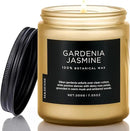 M&SENSE Gardenia Jasmine Scented Candle, 50 Hours Slow Burning Clean Non Toxic 7.05oz 2 Wicks Highly Scented Aromatherapy Candle for Housewarming Gifts, Long Lasting Fragrance for Bath & Office by CozyNest Decor