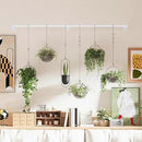 Plant Hanger Indoor with 6 Hanging Chains Hanging Planters for Indoor Plants Hanging Plant Holder Window Plant Shelves White Metal Rod(Pot not Included by GreenHaven Gardens