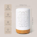 Earnest Living Essential Oil Diffuser White Ceramic Diffuser 100 ml Timers Night Lights and Auto Off Function Home Office Humidifier Aromatherapy Diffusers for Essential Oils by TinyTreasures Baby Boutique